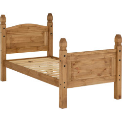 Corona 3' Bed High Foot End Distressed Waxed Pine slats
