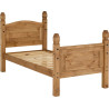 Corona 3' Bed High Foot End Distressed Waxed Pine slats
