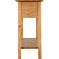 Corona 3 Drawer Console Table With Shelf Distressed Waxed Pine side