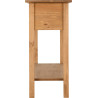 Corona 3 Drawer Console Table With Shelf Distressed Waxed Pine side