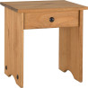 Corona Dressing Table Stool Distressed Waxed Pine closed
