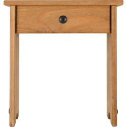 Corona Dressing Table Stool Distressed Waxed Pine front