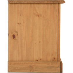 Corona Entertainment Unit Distressed Waxed Pine/Glass side