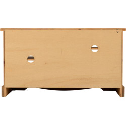 Corona Entertainment Unit Distressed Waxed Pine/Glass back