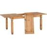 Corona Extending Dining Set with 4 Chairs Distressed Waxed Pine table extending