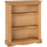 Corona Low Bookcase Distressed Waxed Pine side