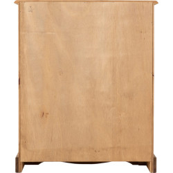 Corona Low Bookcase Distressed Waxed Pine back