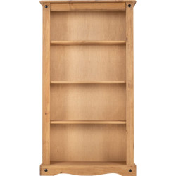 Corona Medium Bookcase Distressed Waxed Pine front