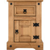 Corona Petite Bedside Distressed Waxed Pine front