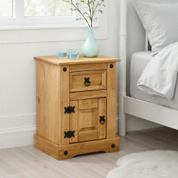 Corona Petite Bedside Distressed Waxed Pine