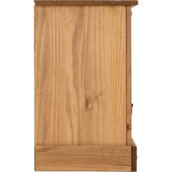 Corona Petite Bedside Distressed Waxed Pine side