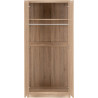 Malvern 2 Door Wardrobe Sonoma Oak Effect opened