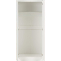 Malvern 2 Door Wardrobe white opened