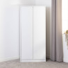 Malvern 2 Door Wardrobe white closed