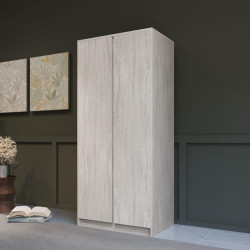 Malvern 2 Door Wardrobe urban snow