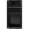 Malvern 2 Door Wardrobe black opened