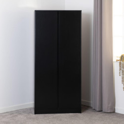 Malvern 2 Door Wardrobe black closed