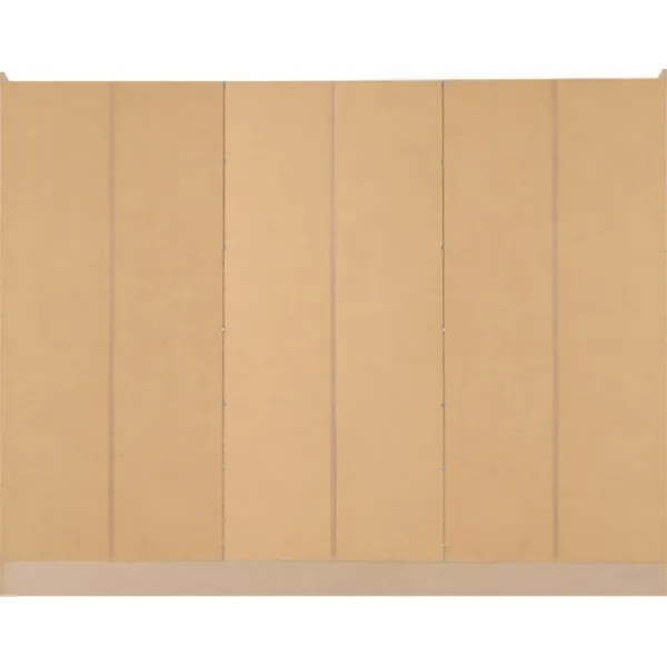 Nevada 6 Door 2 Drawer Mirrored Wardrobe Oyster Gloss/Light Oak Effect Veneer