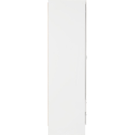 Nevada 3 Door 2 Drawer Mirrored Wardrobe Grey Gloss/Light Oak Effect Veneer