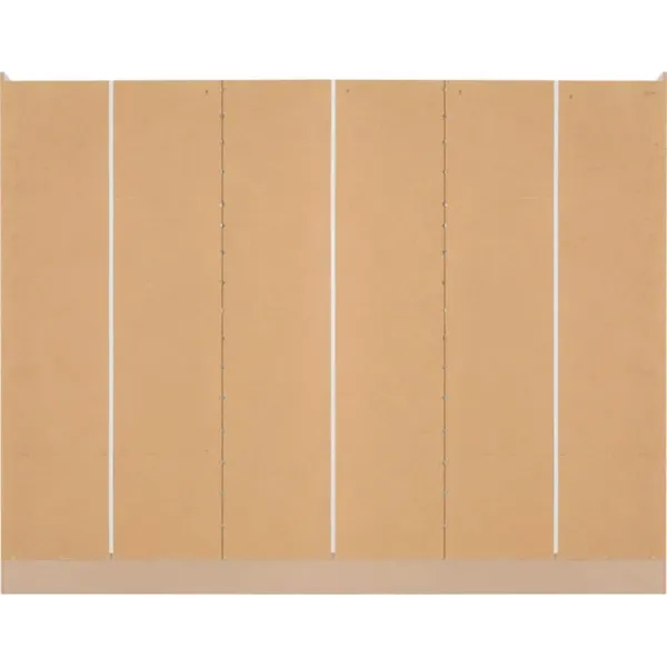 Nevada 6 Door 2 Drawer Mirrored Wardrobe Oyster Gloss/Light Oak Effect Veneer