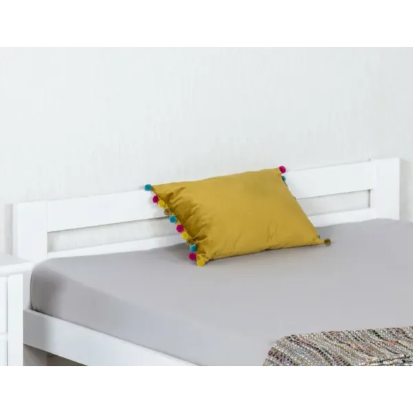 Xiamen Soild Pine Wooden Small Double 4ft Bed White - Home Divine