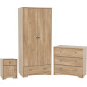 Carlton Trio Bedroom Set Medium Oak Effect plain view