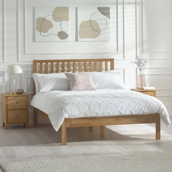 Coxmoor Solid Oak Wooden Bed Frame - Home Divine