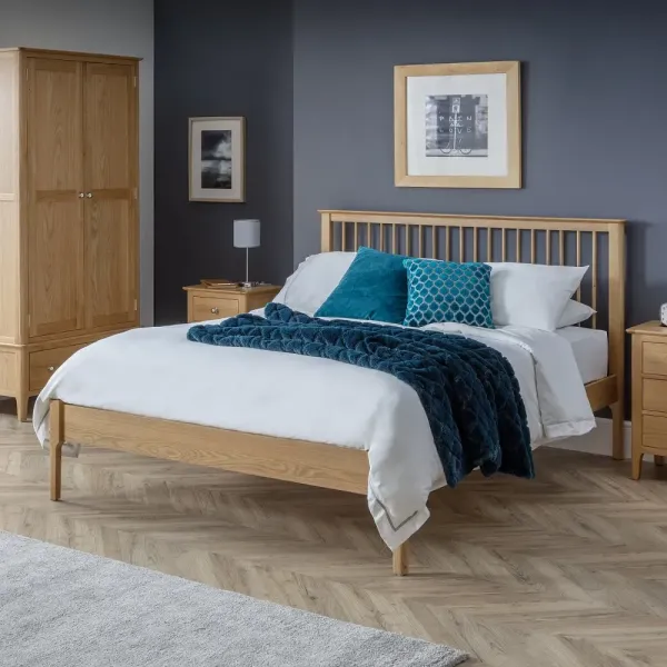 Transform Your Bedroom with Cotswold Solid Oak Wooden Bed Frame by Home Divine