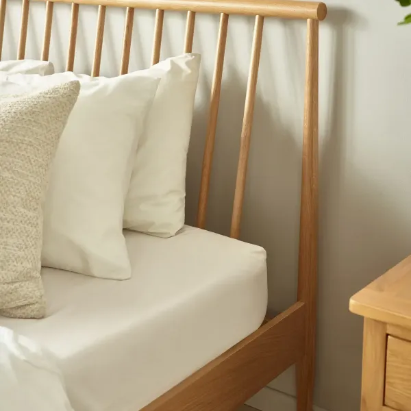 Upgrade Your Bedroom with the Belton Solid Oak Wooden Spindle Bed Frame | Home Divine