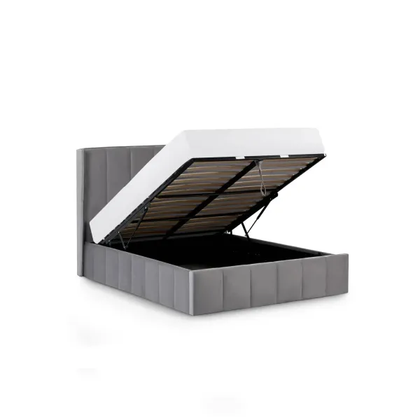 Upgrade Your Bedroom with Katie Ottoman Storage Bed Frame Grey by Home Divine
