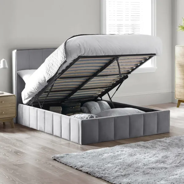 Upgrade Your Bedroom with Katie Ottoman Storage Bed Frame Grey by Home Divine
