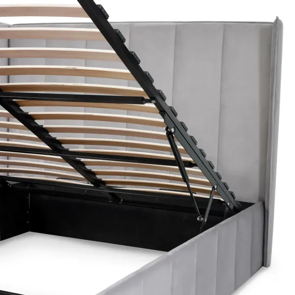 Upgrade Your Bedroom with Katie Ottoman Storage Bed Frame Grey by Home Divine