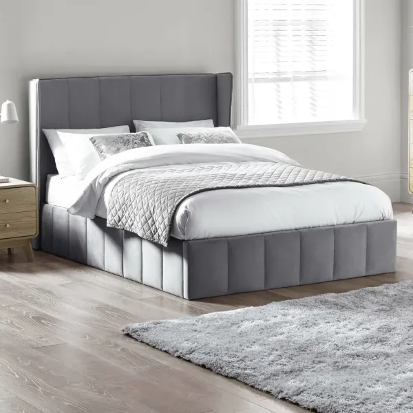 Upgrade Your Bedroom with Katie Ottoman Storage Bed Frame Grey by Home Divine