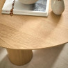 Anya Light Oak Effect Oval Coffee Table top edge