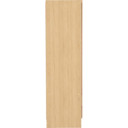 Nevada 3 Door 2 Drawer Mirrored Wardrobe Rustic Oak Effect - Home Divine