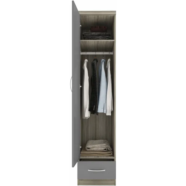 Upgrade Your Bedroom with Home Divine's Nevada 1 Door 1 Drawer Wardrobe