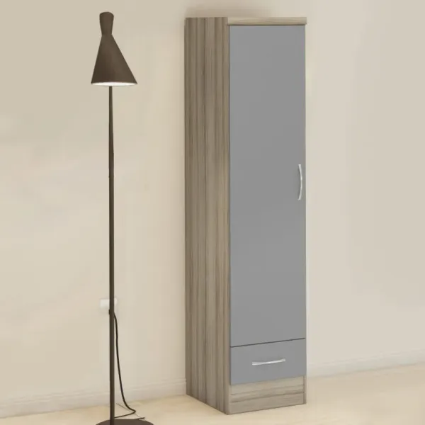 Upgrade Your Bedroom with Home Divine's Nevada 1 Door 1 Drawer Wardrobe