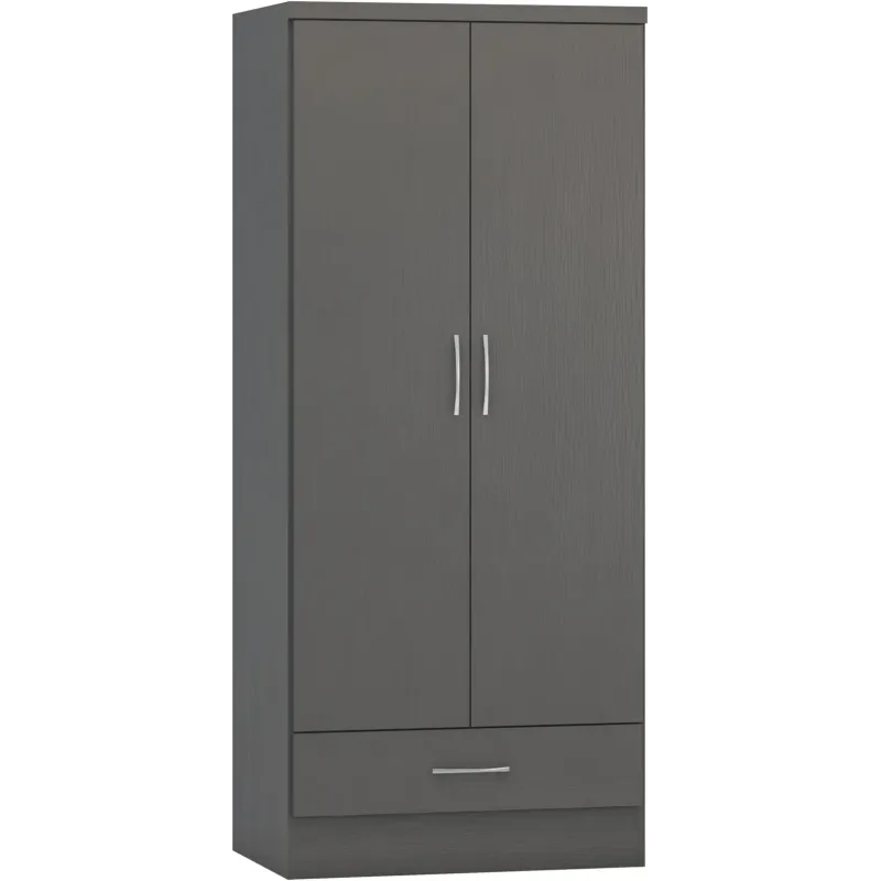 Elevate Your Bedroom with Nevada 2 Door 1 Drawer Wardrobe | Home Divine Elevate Your Bedroom with Nevada 2 Door 1 Drawer Wardrobe | Home Divine