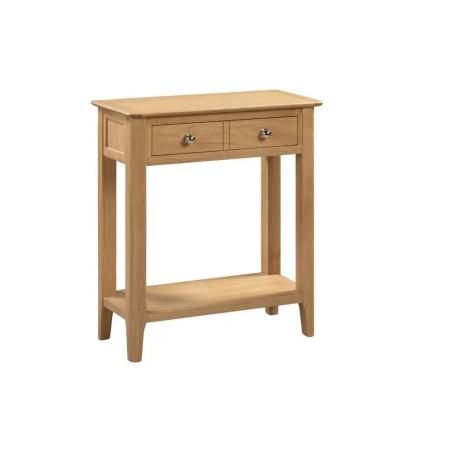 Cotswold Oak Wooden Console Table with 2 Drawers