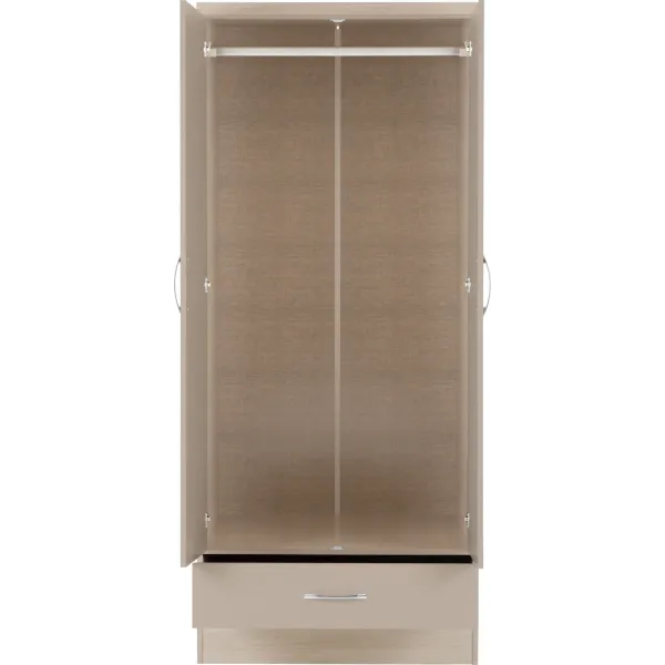 Elevate Your Bedroom with Nevada 2 Door 1 Drawer Wardrobe | Home Divine
