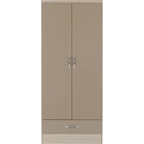 Elevate Your Bedroom with Nevada 2 Door 1 Drawer Wardrobe | Home Divine