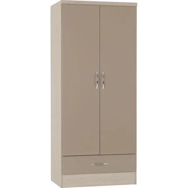 Elevate Your Bedroom with Nevada 2 Door 1 Drawer Wardrobe | Home Divine