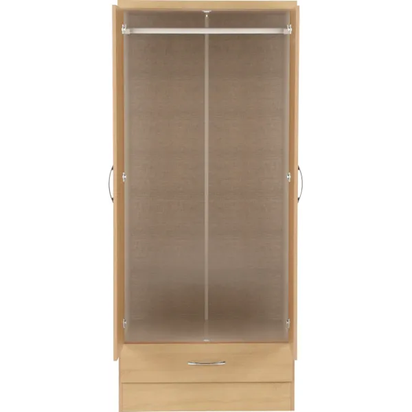 Elevate Your Bedroom with Nevada 2 Door 1 Drawer Wardrobe | Home Divine