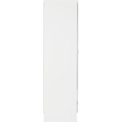 Nevada 3 Door 2 Drawer Mirrored Wardrobe Oyster Gloss/ Light Oak Effect - Home Divine