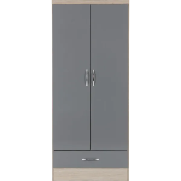 Elevate Your Bedroom with Nevada 2 Door 1 Drawer Wardrobe | Home Divine