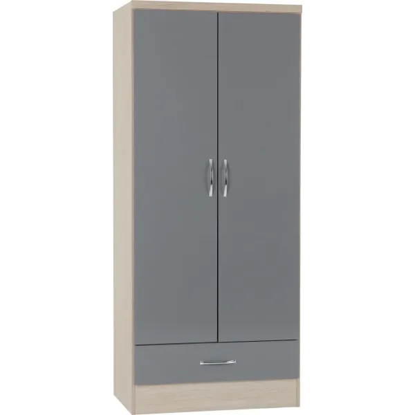 Elevate Your Bedroom with Nevada 2 Door 1 Drawer Wardrobe | Home Divine
