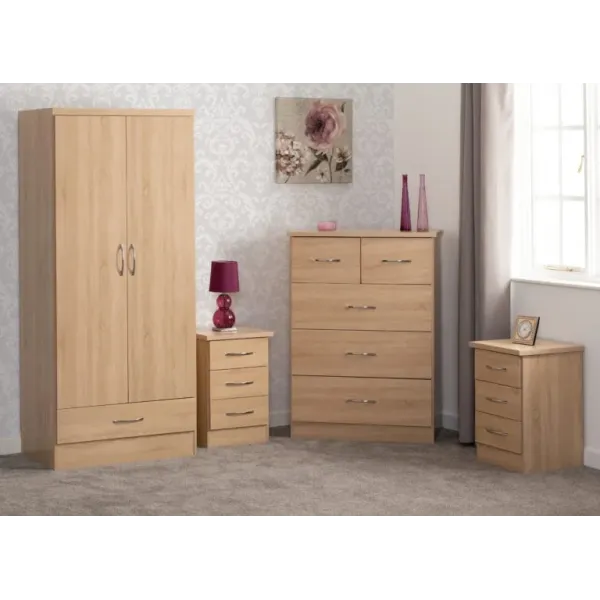 Upgrade Your Bedroom with Nevada 2 Door 1 Drawer Wardrobe Bedroom Set