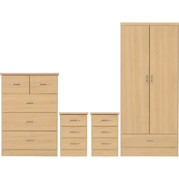 Upgrade Your Bedroom with Nevada 2 Door 1 Drawer Wardrobe Bedroom Set