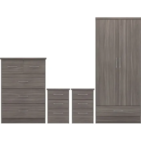 Upgrade Your Bedroom with Nevada 2 Door 1 Drawer Wardrobe Bedroom Set
