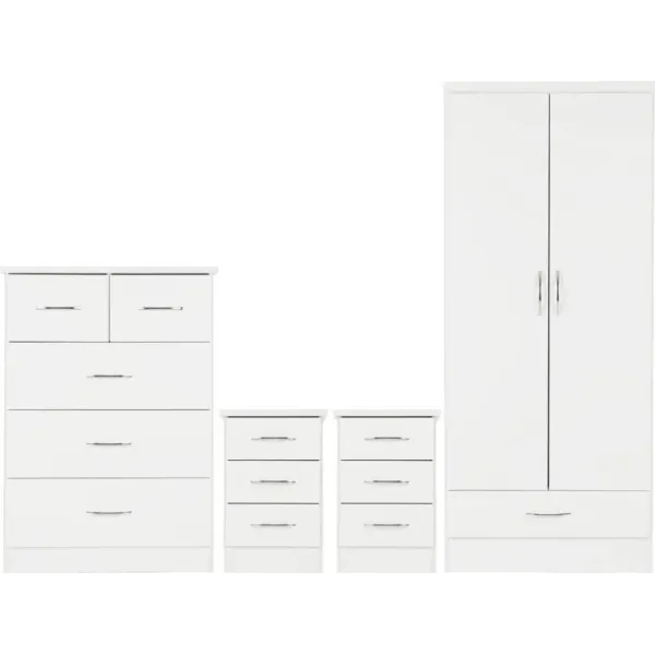Upgrade Your Bedroom with Nevada 2 Door 1 Drawer Wardrobe Bedroom Set